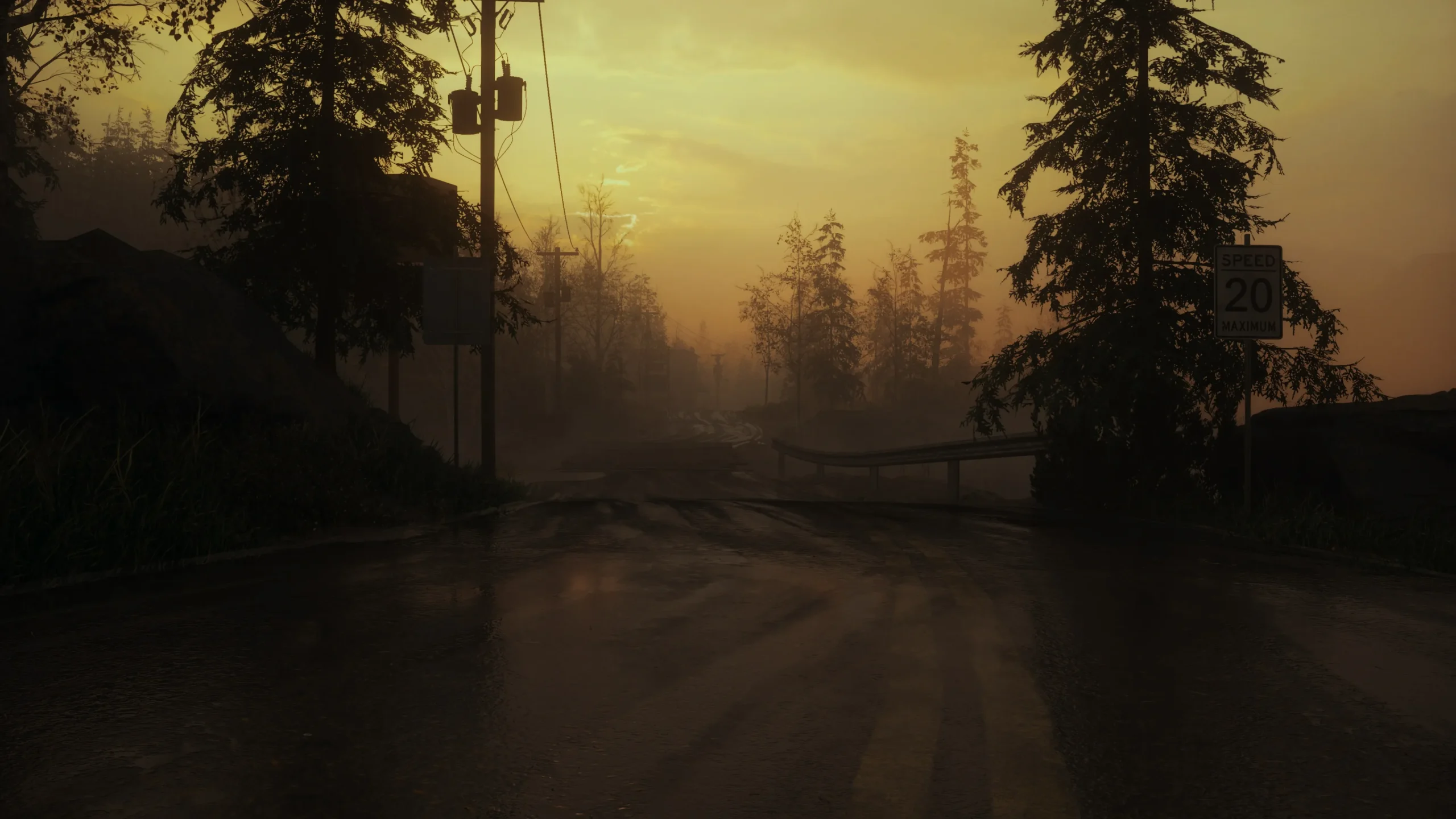 Alan Wake 2 cinematic forest scene